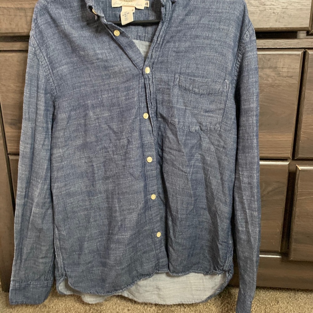 Denim button down